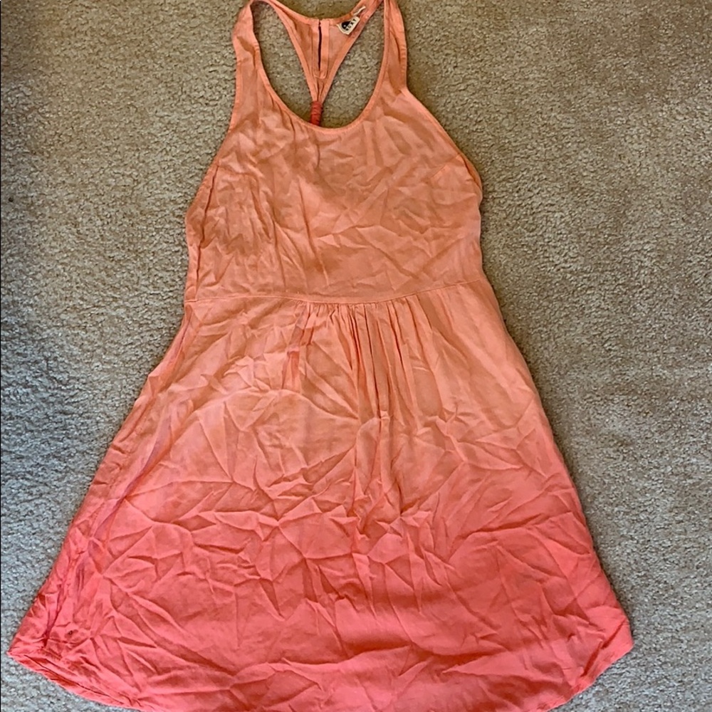 Medium Roxy coral colored ombré dress, worn once